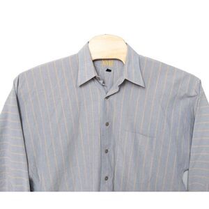 Vintage 1990’s XMI‎ Mens Dress Shirt Size 16/34 Made In Hong Kong